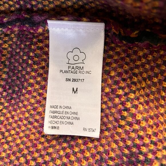 Farm Rio Brazil Wool-Blend Long Cardigan Sz M - Picture 8 of 13